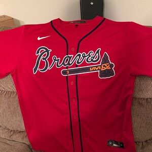 Ozzie Albies Nike Red Braves Baseball Jersey NWOT
